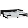vidaXL Sof&aacute; cama extra&iacute;ble sin colch&oacute;n negro 2x(80x200) cm