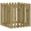 vidaXL Jardinera dise&ntilde;o de valla madera de pino impregnada 70x70x70 cm