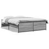 vidaXL Estructura cama madera ingenier&iacute;a metal gris Sonoma 135x190 cm