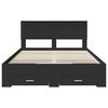 vidaXL Estructura de cama Negro 140 x 190 cm Madera de ingenier&iacute;a