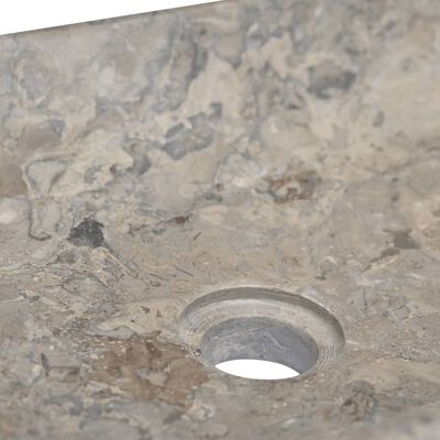 vidaXL Lavabo gris mármol 50x35x10 cm