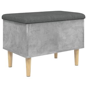 vidaXL Banco con almacenaje madera ingenier&iacute;a gris hormig&oacute;n 62x42x46cm