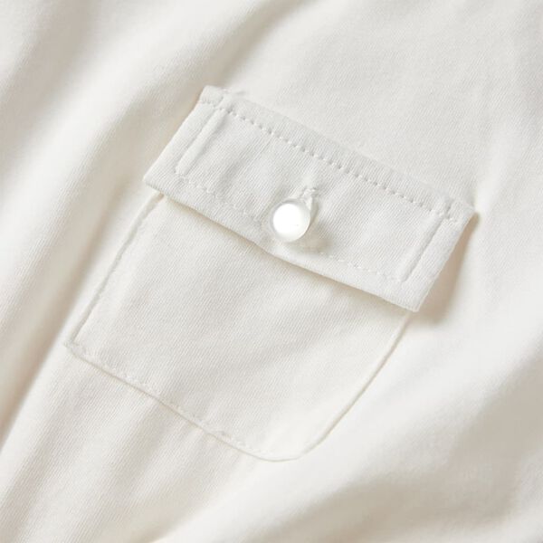 Vestido infantil de manga corta color crudo 128