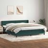 vidaXL Cama box spring con colch&oacute;n terciopelo verde oscuro 180x220 cm