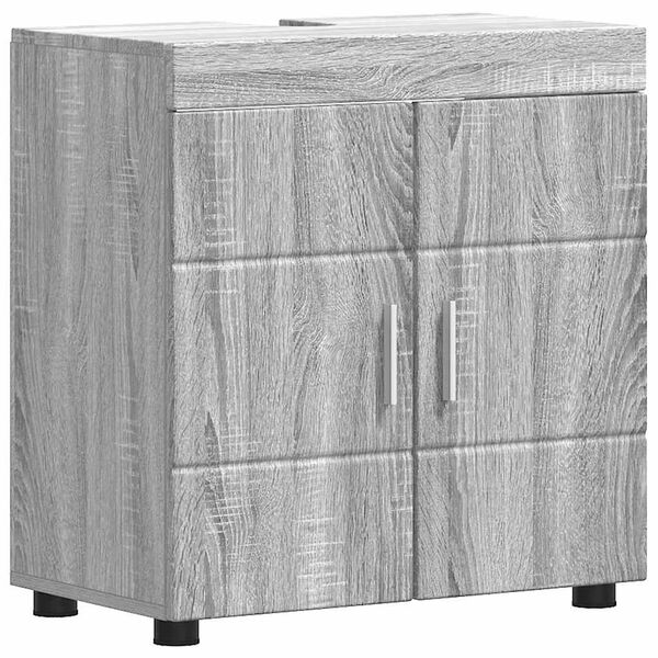 vidaXL Juego de Muebles de Ba&ntilde;o TULUM Gris Sonoma 60 x 34 x 63 cm