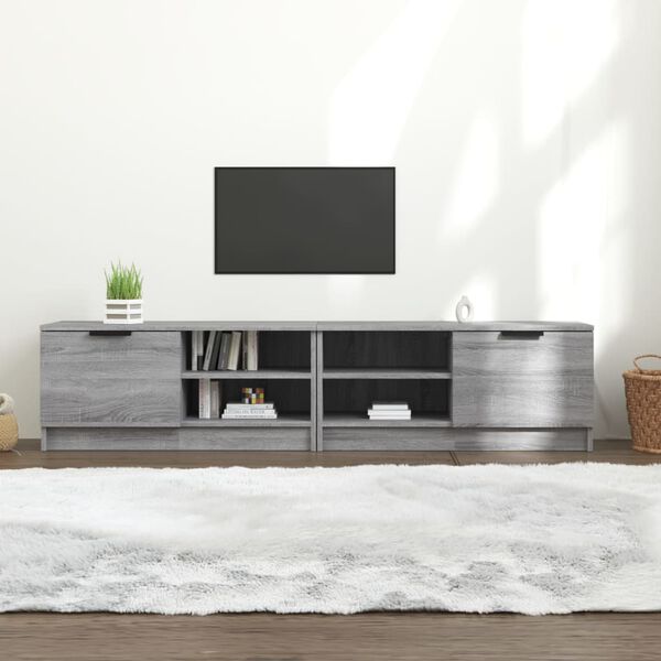 vidaXL Muebles para TV 2 uds contrachapado gris Sonoma 80x35x36,5 cm