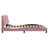 vidaXL Estructura de cama sin colch&oacute;n terciopelo rosa 160x200 cm