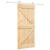 vidaXL Puerta Corredera 90 x 210 cm Madera de Pino Maciza