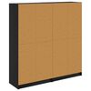 vidaXL Alacena 2 pcs Roble Negro 68 x 37 x 142 cm Madera contrachapada