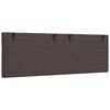 vidaXL Cabecero de cama acolchado Hanko tela marr&oacute;n oscuro 120 cm