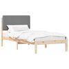 vidaXL Estructura de Cama con Cabecera Tapizada Gris Claro 75 x 190 cm