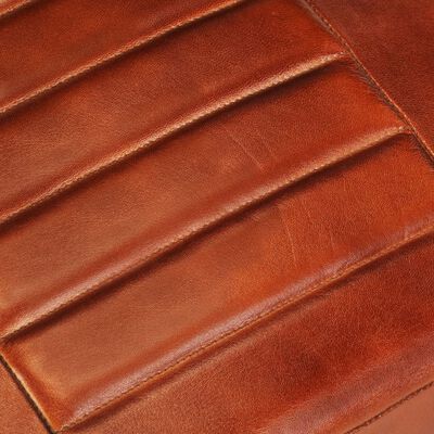 vidaXL Sillón de descanso cuero auténtico marrón 58,5x64x76 cm