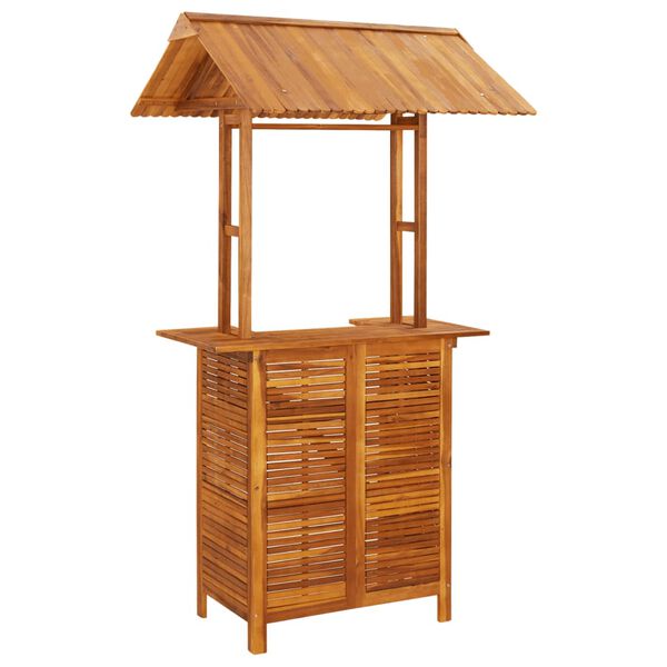 vidaXL Juego muebles de bar de jard&iacute;n 3 piezas madera maciza de acacia