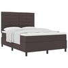 vidaXL Cama tipo Box Spring Marr&oacute;n Oscuro 140 x 200 cm tela
