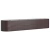 vidaXL Jardinera arriate acero galvanizado marr&oacute;n 368x80x68 cm