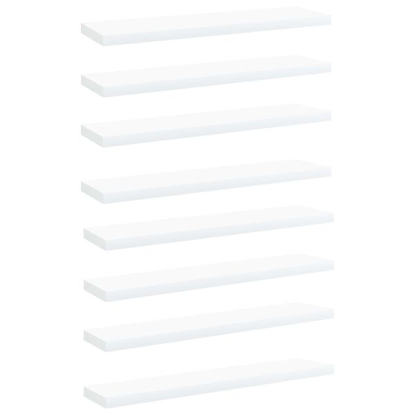 vidaXL Estantes para estanter&iacute;a 8 uds contrachapada blanco 40x10x1,5cm