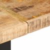 vidaXL Banco de madera maciza de mango rugosa y acero 160 cm