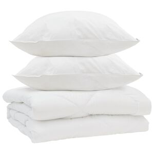 vidaXL Edred&oacute;n con almohada 3 pcs Microfibra