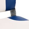 vidaXL Asiento plegable para barco 1 juego azul y blanco 41x36x48 cm
