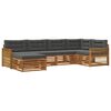 vidaXL Conjunto de sof&aacute;s de exterior 6 uds. Natural y Antracita