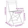 vidaXL Silla de jard&iacute;n plegable 2 pcs 42 x 46 x 82cm Metal