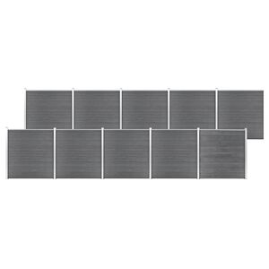 vidaXL Valla de jard&iacute;n de WPC gris 1737x186 cm