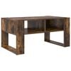 vidaXL Mesa de Caf&eacute; Roble ahumado 92 x 53 x 45 cm Madera de ingenier&iacute;a