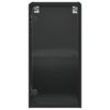 vidaXL Mueble de pared con puertas de vidrio negro 35x37x68,5 cm