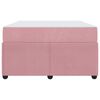 vidaXL Estructura de cama con colch&oacute;n Rosa 120 x 190 cm Terciopelo