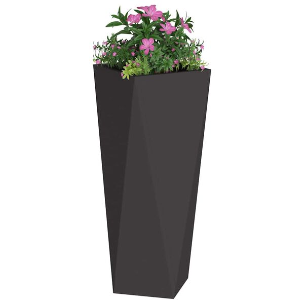 vidaXL Jardinera Negro 30 x 30 x 75 cm Acero