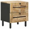 vidaXL Mesita de Noche Natural 40 x 33 x 46 cm Madera de mango maciza