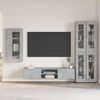 vidaXL Conjunto de mueble de TV con caj&oacute;n FLORIN Gris Concreto