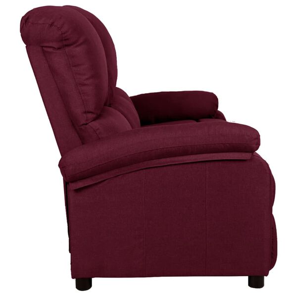 vidaXL Sof&aacute; reclinable de 3 plazas de tela morado