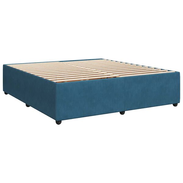 vidaXL Estructura de cama sin colch&oacute;n terciopelo azul 200x200 cm