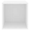 vidaXL Armario de pared 4 uds madera contrachapada blanco 37x37x37 cm
