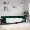 vidaXL Sof&aacute; cama sin colch&oacute;n terciopelo verde oscuro 100x200 cm