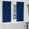 vidaXL Cortinas Opacas con Anillas 2 pcs Azul Oscuro 175 x 140 cm