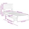 vidaXL Cama con almacenamiento con cabecera Roble Sonoma 75 x 190 cm