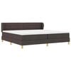 vidaXL Cama tipo Box Spring Marr&oacute;n Oscuro 200 x 200 cm tela