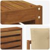 vidaXL Juegos de sof&aacute;s 9 pcs Natural y Beige Madera de Acacia S&oacute;lida