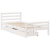 vidaXL Estructura cama sin colch&oacute;n madera maciza pino blanca 100x200cm