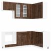 vidaXL Unidad de cocina KALMAR 8 uds. Marr&oacute;n Roble
