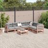 vidaXL Set de sof&aacute;s jard&iacute;n 7 pzas con cojines madera abeto Douglas