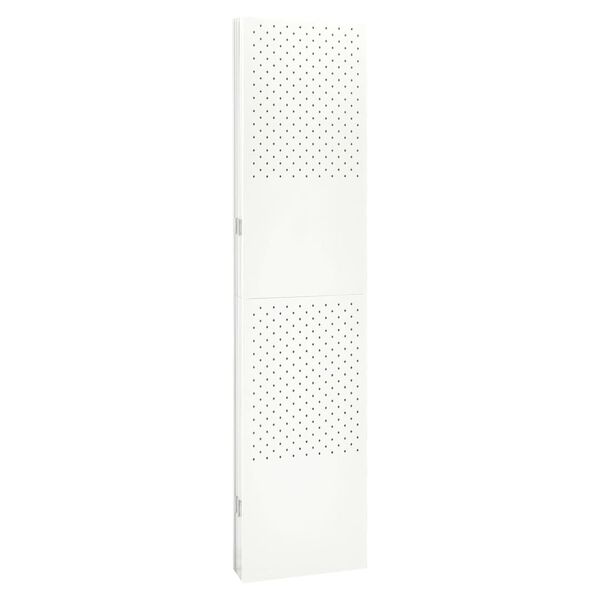 vidaXL Biombo divisor de 6 paneles acero blanco 240x180 cm