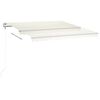 vidaXL Toldo autom&aacute;tico con LED y sensor de viento crema 400x350 cm