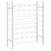 vidaXL Botellero para 48 botellas de metal blanco