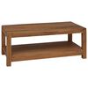 vidaXL Mesa de centro Natural 100 x 50 x 40 cm Madera de teca maciza