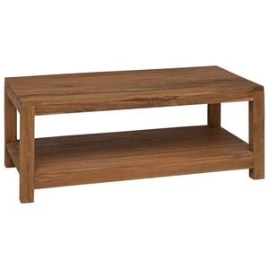 vidaXL Mesa de centro Natural 100 x 50 x 40 cm Madera de teca maciza