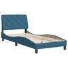 vidaXL Estructura de cama sin colch&oacute;n terciopelo azul 90x190 cm