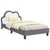 vidaXL Cama para ni&ntilde;os con cabecero Gris Claro 90 x 190 cm PU
